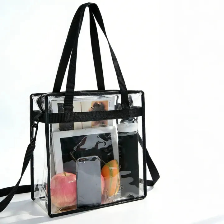 Clear Tote bags,Stadium Approved ,Crossbody Messenger Shoulder Bag with Adjustable Strap