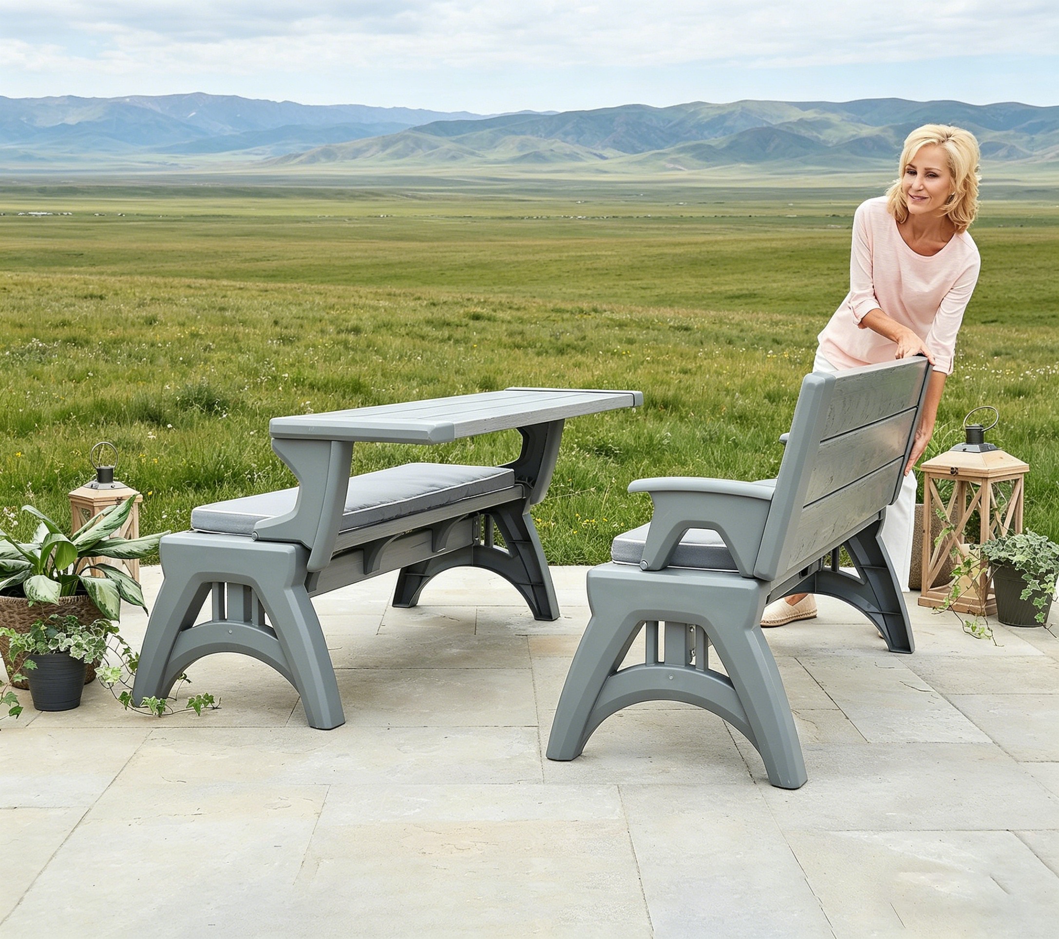 🎉Convert-a-Bench Gen II XL Designer Series Bench-to-Table,Buy 1 get 1 free